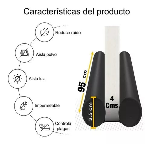 Burlete Protector de Puerta 2x1 – Sella tus Puertas