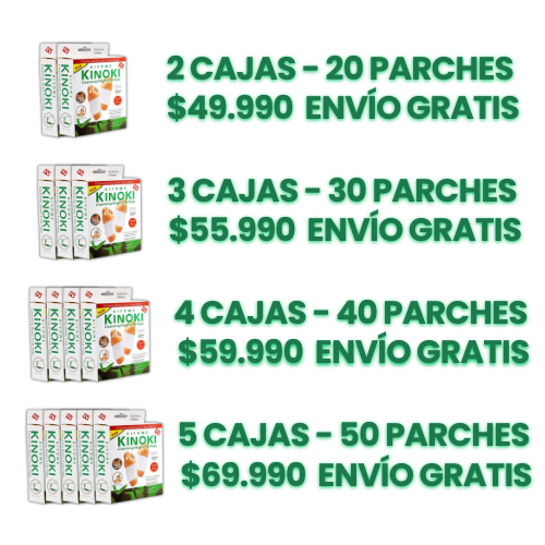Cajas x 10 Parches Kinoki - Limpia Toxinas Mientras Duermes